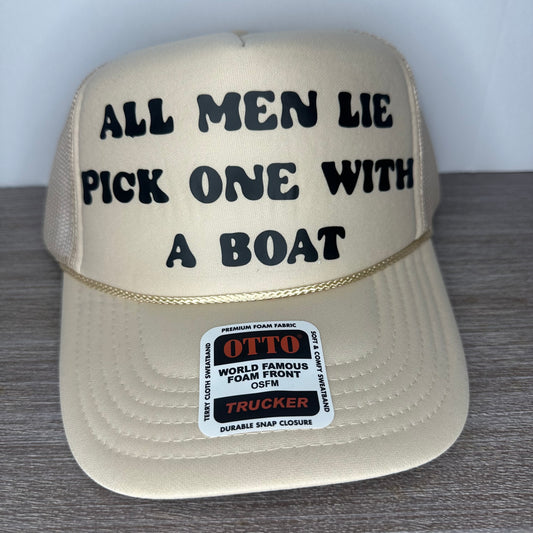 All men lie pick one with a boat
