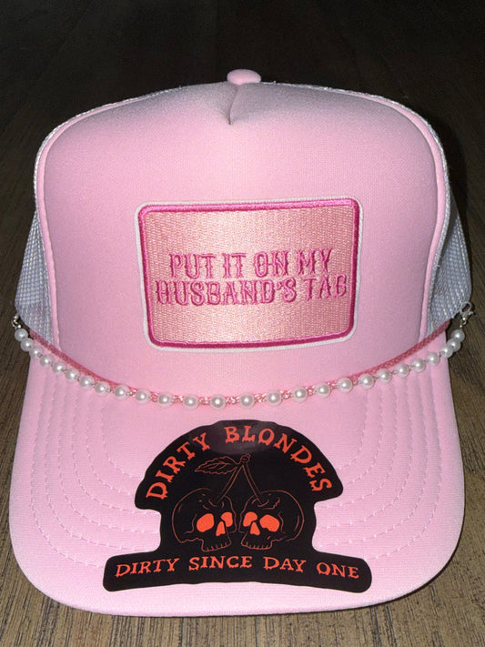 Put it on my husbands tab patch hat