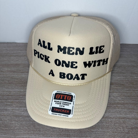 All men lie pick one with a boat