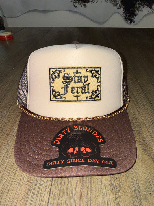 Stay feral patch hat
